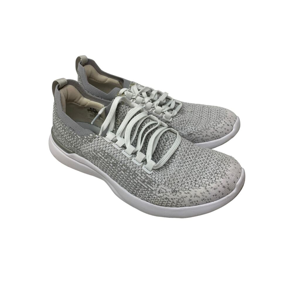 APL Techloom Breeze Sneakers Womens Size 7 Gray White Silver Athletic Shoes